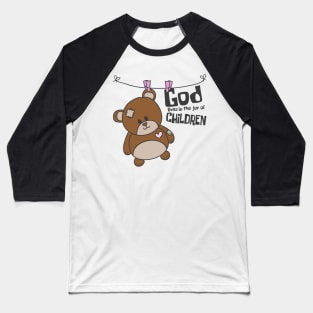 'God Lives In The Joy Of Children' Awesome Family Love Shirt Baseball T-Shirt